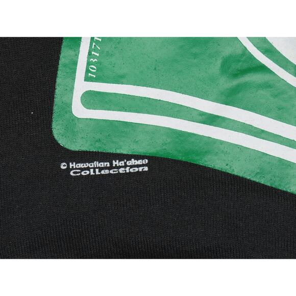 90s Vintage Hawaiian Nurtured Black Pullover Crewneck Sweatshirt L - Picture 8 of 9